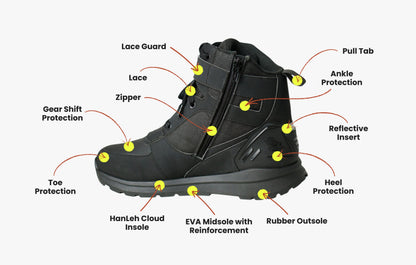 HanLeh Urbano - Everyday Motorcycle Sneakers with Protection